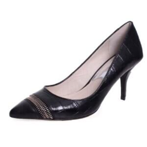 Michael Michael Kors Leather Croc Embossed Pumps Pointed Toe Heels Size 8 Edgy